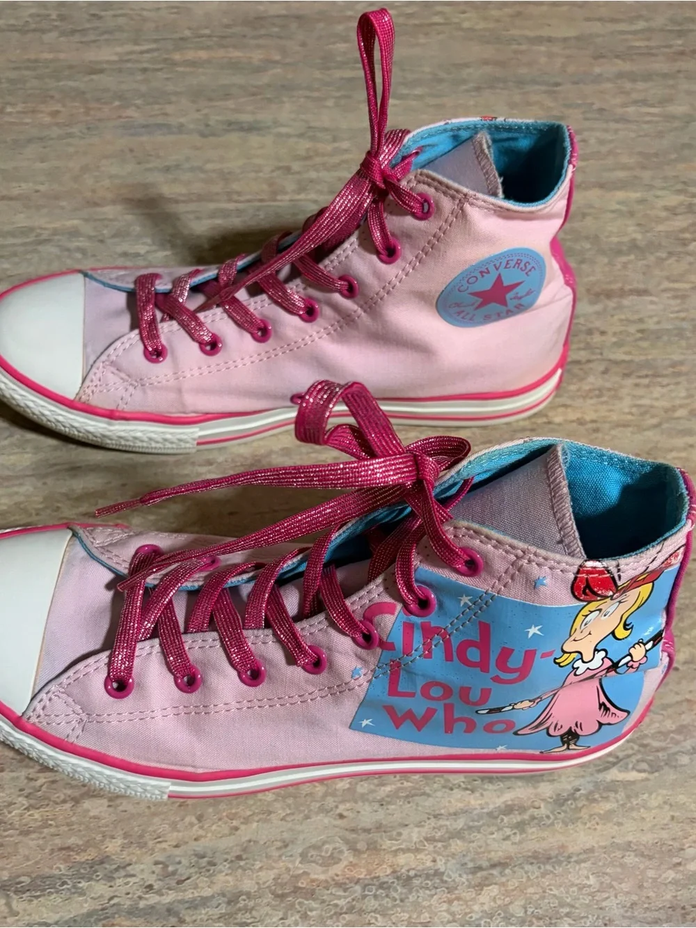 Converse All Star Chuck Taylor Dr. Seuss Cindy-Lou Who Pink High-Top Sneakers